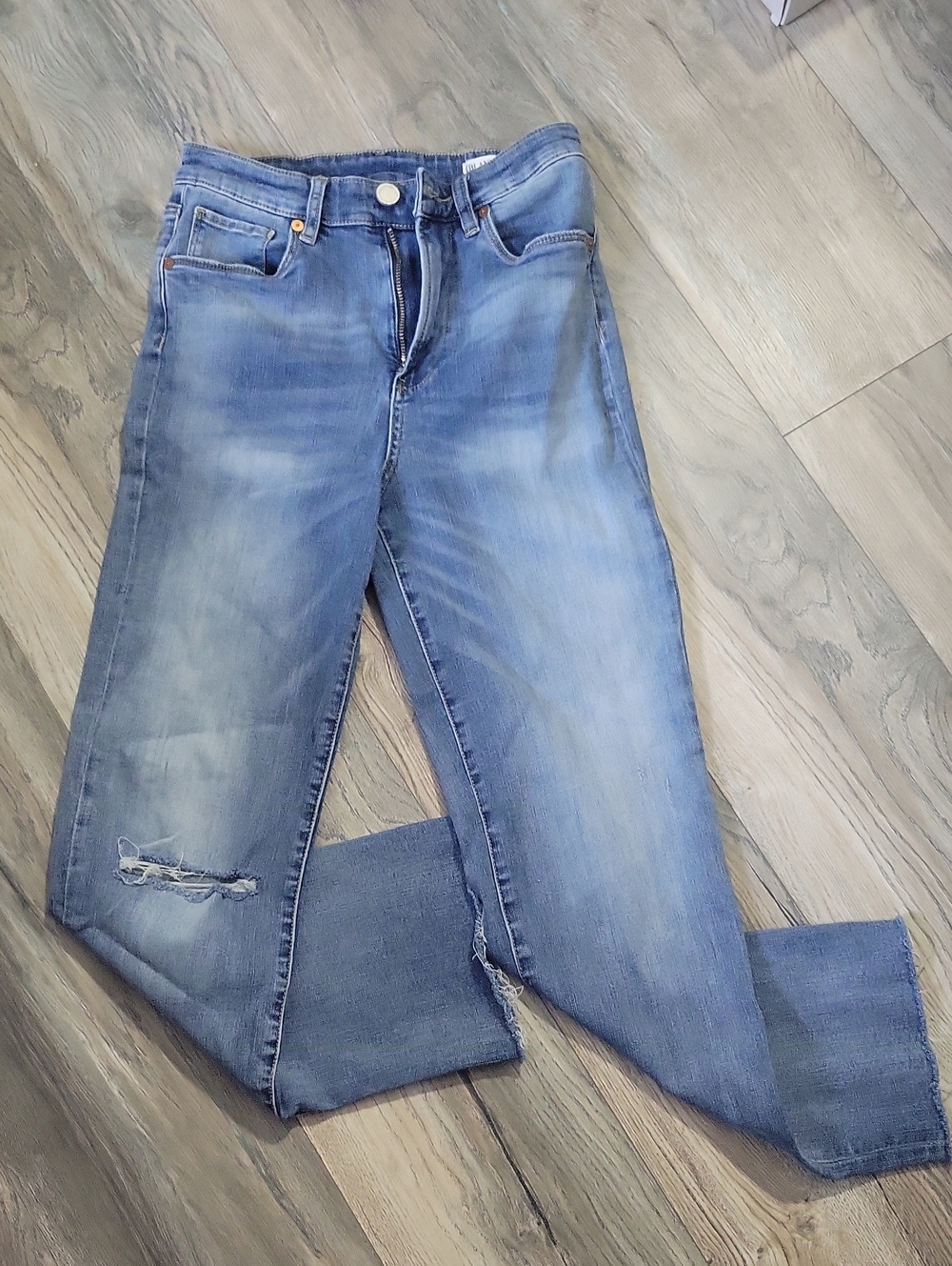 Blank NYC THE BAXTER Light Blue Women's Skinny Distressed Jeans 26